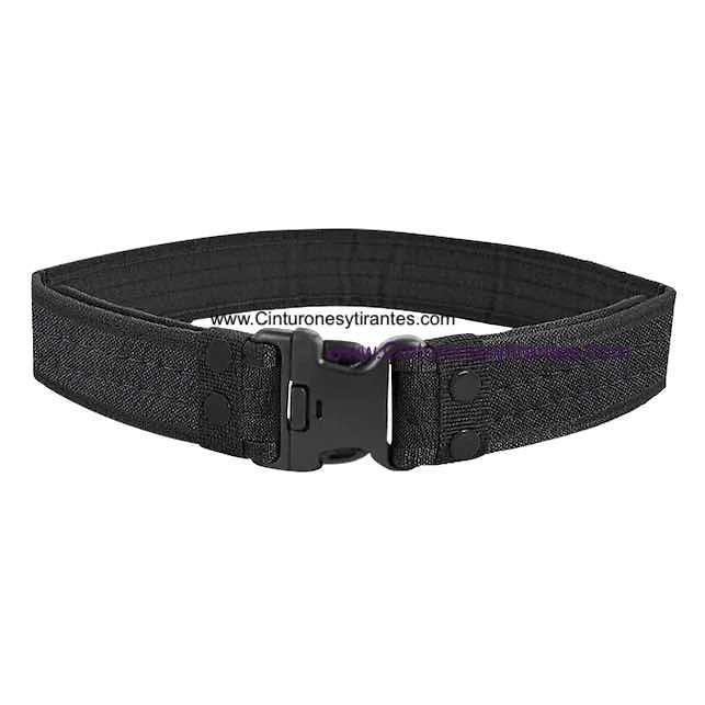 BLACK TACTICAL BELT WITH PRESSURE CLOSURE 