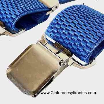 THOR WIDE AND STRONG BLUE BRACES WITH LARGE METAL CLAMPS WITH ADJUSTER 