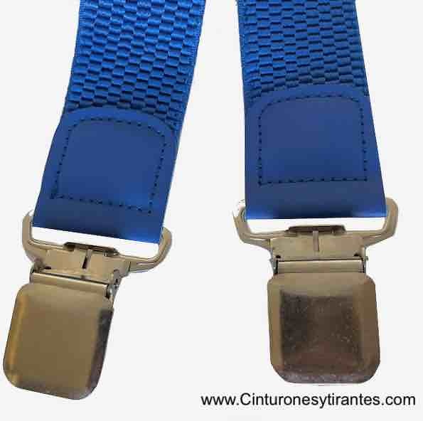 THOR WIDE AND STRONG BLUE BRACES WITH LARGE METAL CLAMPS WITH ADJUSTER 