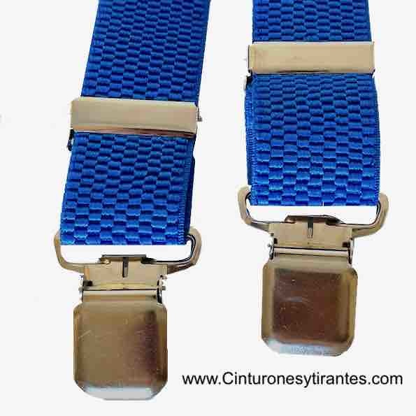 THOR WIDE AND STRONG BLUE BRACES WITH LARGE METAL CLAMPS WITH ADJUSTER 