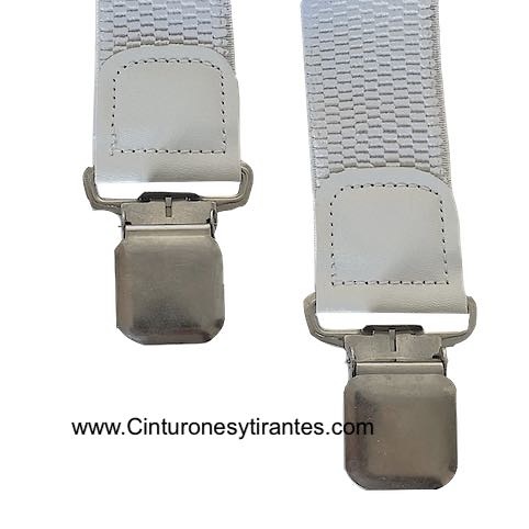 THOR WIDE AND STURDY WHITE BRACES WITH STRONG METAL CLAMPS WITH ADJUSTER 