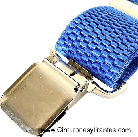 TIRANTES AZULES THOR ANCHOS Y FUERTES CON PINZAS METAL GRANDES CON REGULADOR 