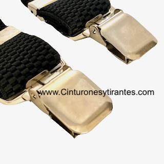 TIRANTES THOR NEGROS ANCHOS Y RESISTENTES CON PINZAS DE METAL CON DIENTES FUERTES Y REGULADOR 