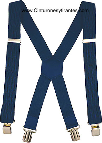 WIDE AND STURDY NAVY BLUE THOR BRACES MADE OF METAL CLAMPS WITH STRONG TEETH AND ADJUSTER 