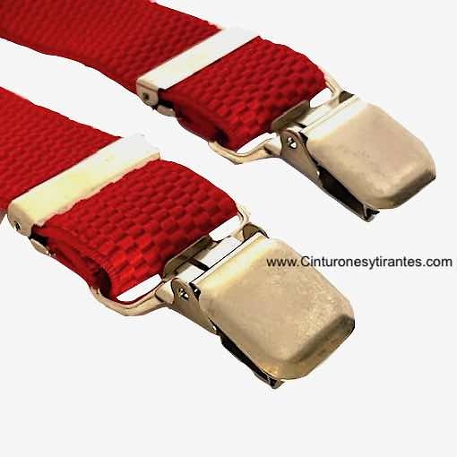 WIDE AND STURDY RED THOR STRAPS WITH STRONG METAL CLAMPS WITH ADJUSTER 