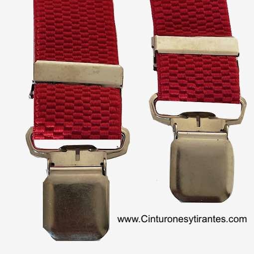 WIDE AND STURDY RED THOR STRAPS WITH STRONG METAL CLAMPS WITH ADJUSTER 