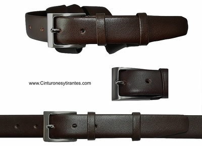 Men s double skinned tubular leather belt