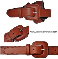 LEATHER BELT WITH BUCKLE SHEATHED -NO ALERGIAS- + COLORS