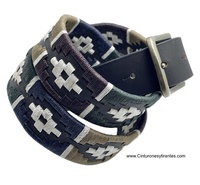 MEN'S ARGENTINE BELT WITH FOUR-COLOR WAXED CORD ORNAMENTS