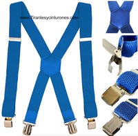 THOR WIDE AND STRONG BLUE BRACES WITH LARGE METAL CLAMPS WITH ADJUSTER